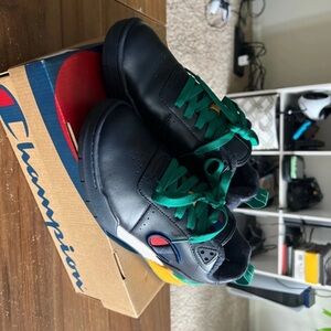 Champion Black Sneakers with Green Accents